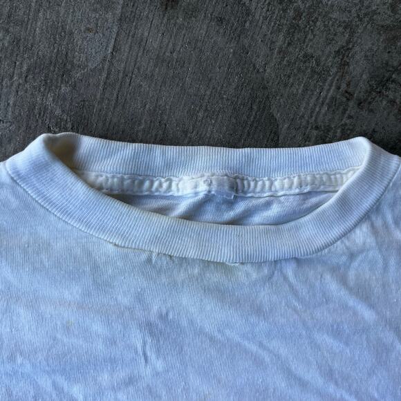 VINTAGE OREGON COASTLINE SHIRT MENS LARGE 90S WHITE DISTRESSED NATURE HIKING - Picture 6 of 6